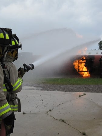 gravenhurst firefighter on handline small