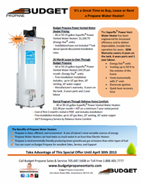 Budget Propane Ontario Water Heater Flyer