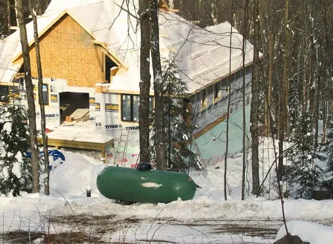 Budget Propane at new propane tank install. Propane tank in new construction. Custom home propane tank. Propane in custom homes. Propane in new construction.