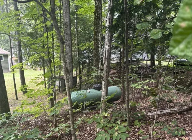 Budget Propane tank in Minden Hills. Minden Ontario cottage country, central ontario served by Budget Propane. Local propane delivery.