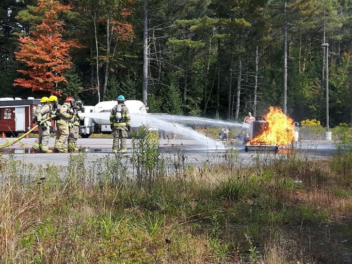 Emergency training in propane fires