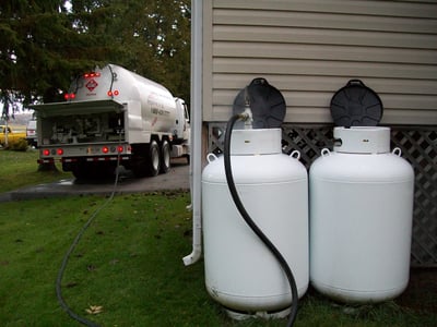 Budget Propane Tanks and Truck