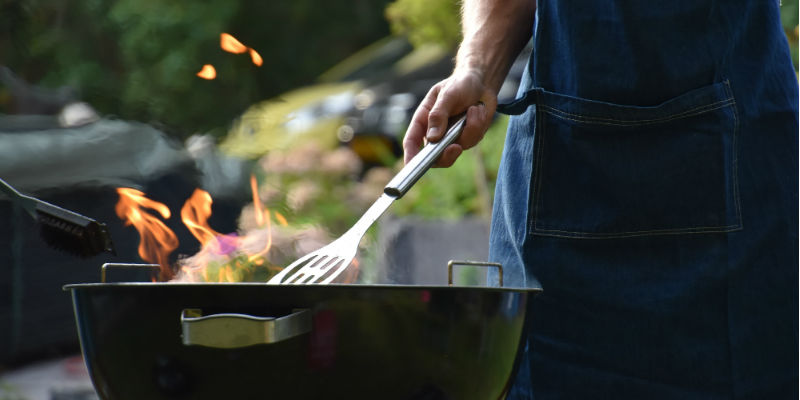 A propane barbecue