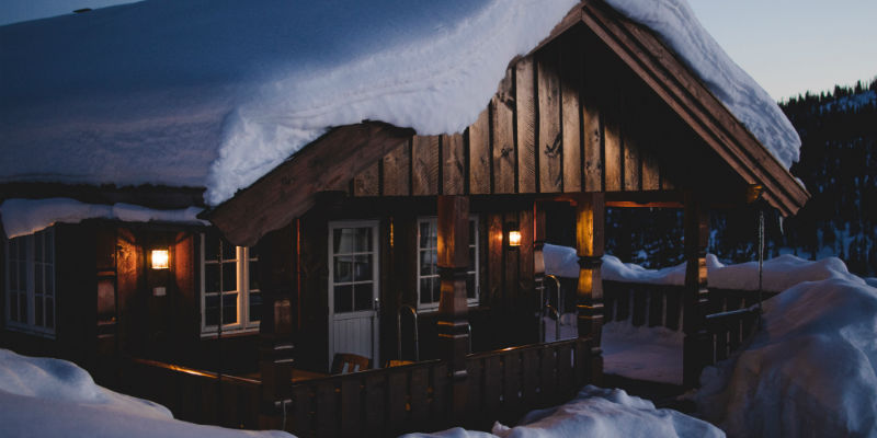 Ontario cottage in the winter