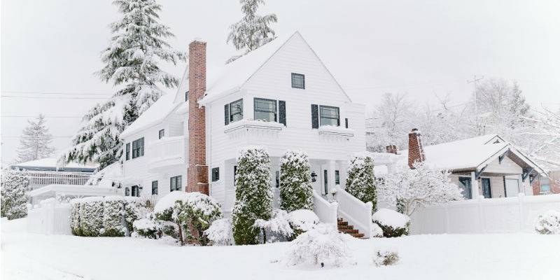 Propane delivery in the snow