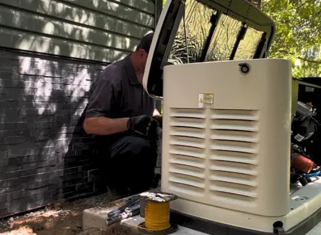 Propane Generator installation. Propane standby generators.