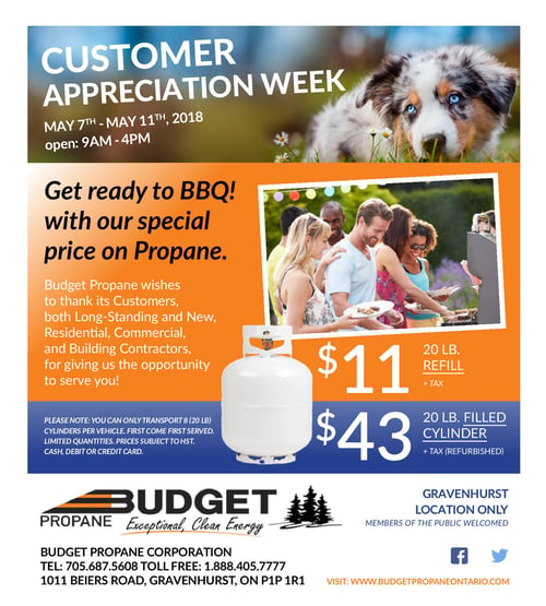 Budget Propane Ontario customer appreciation week flyer