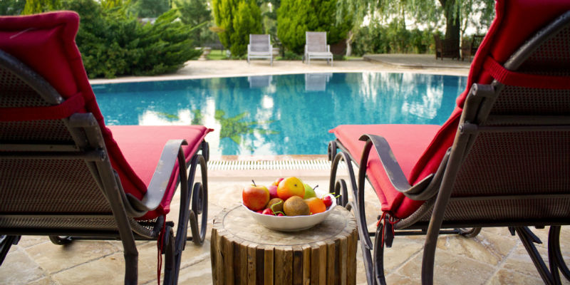 Backyard swimming pool