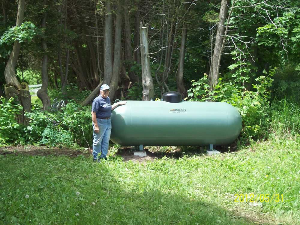 New Green Propane Tank