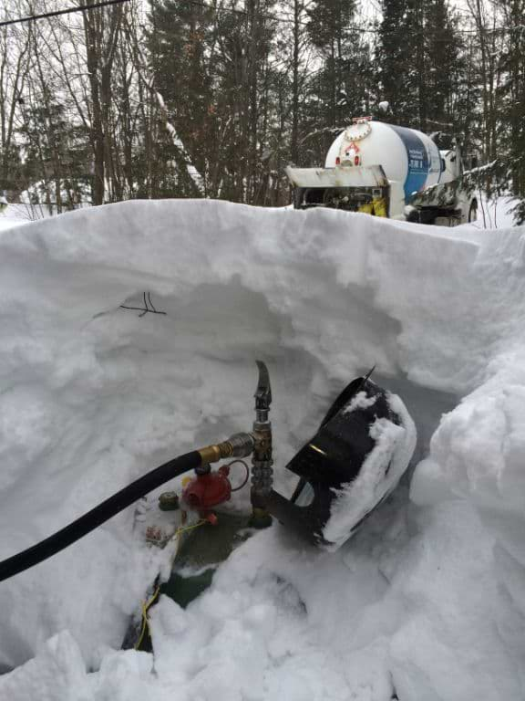 Tank Buried in Snow