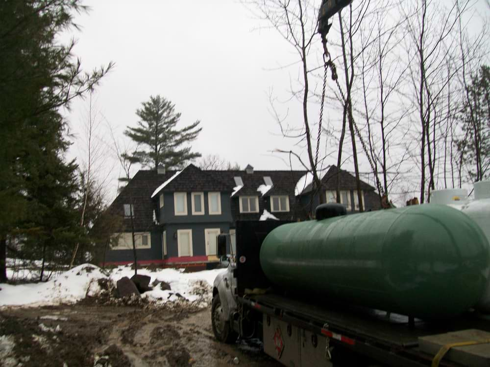 Off-loading Tank at New Home