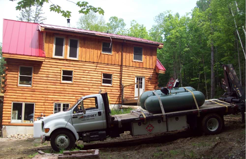 Log Home Tank Delivery