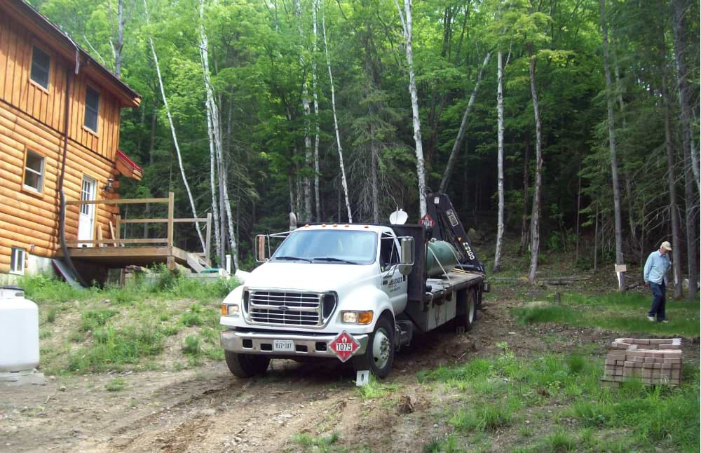 Log Home Tank Delivery