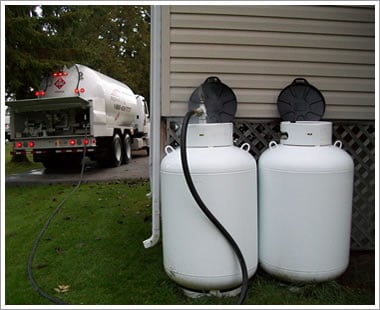 Upright Propane Tank White